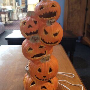 Six Face Pumpkin Halloween Light Decoration